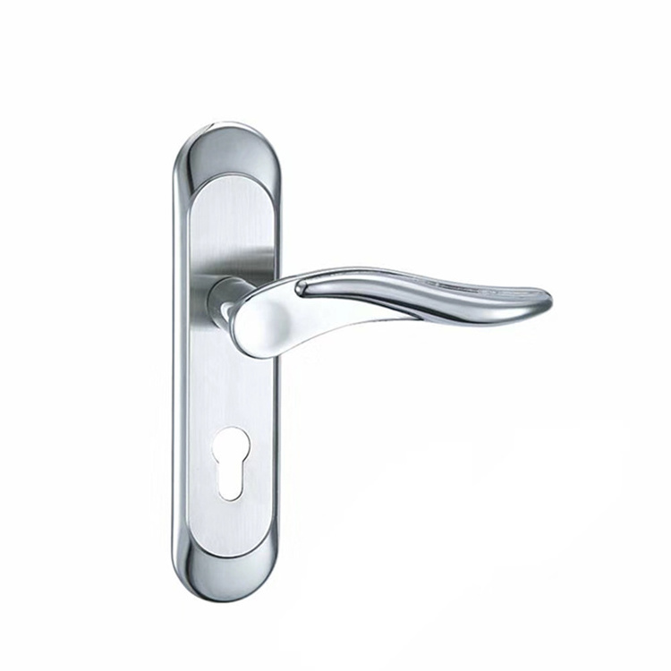 Stainless steel privacy security interior mortise lock door handle for wooden door