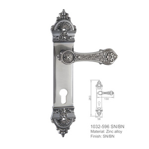 2020 hot sale zinc alloy vintage antique main gate pull push plate door handle chrome handles