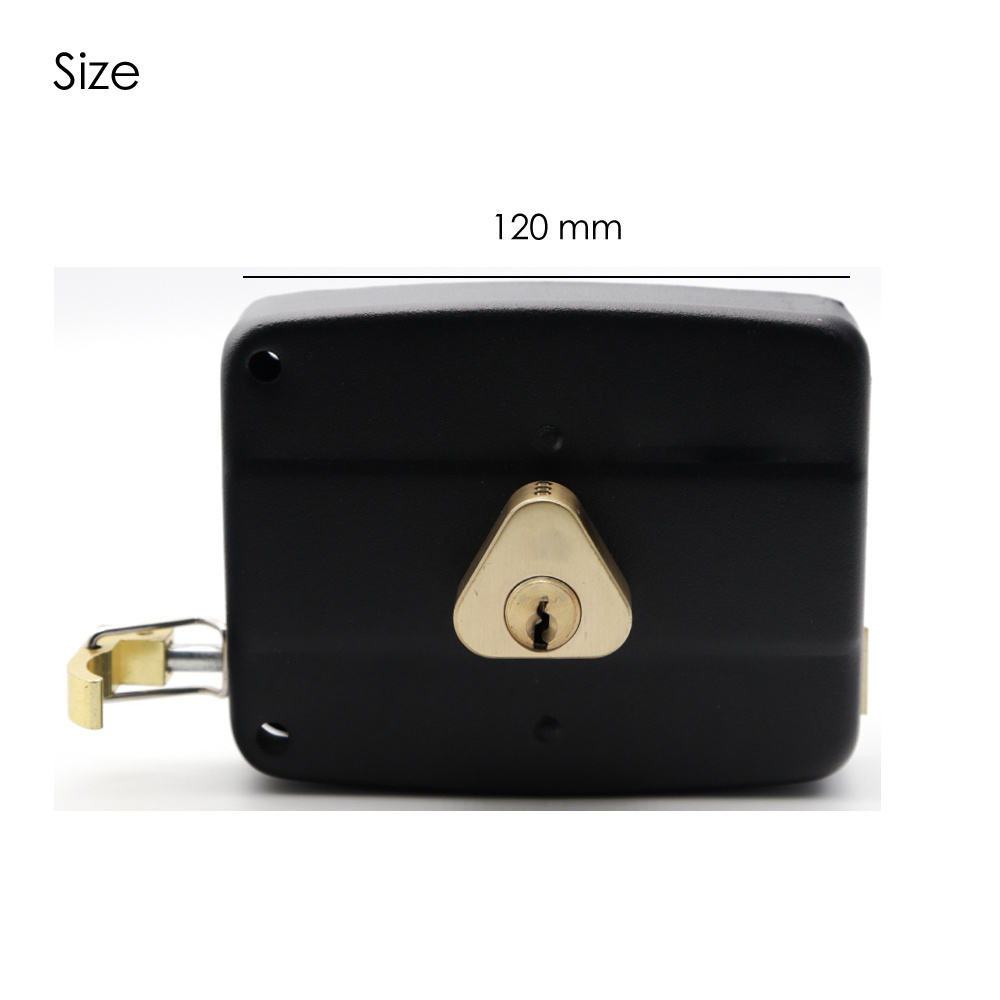 Ready Goods Fast Delivery Door Rim Lock with Zinc Alloy Lock Cylinder