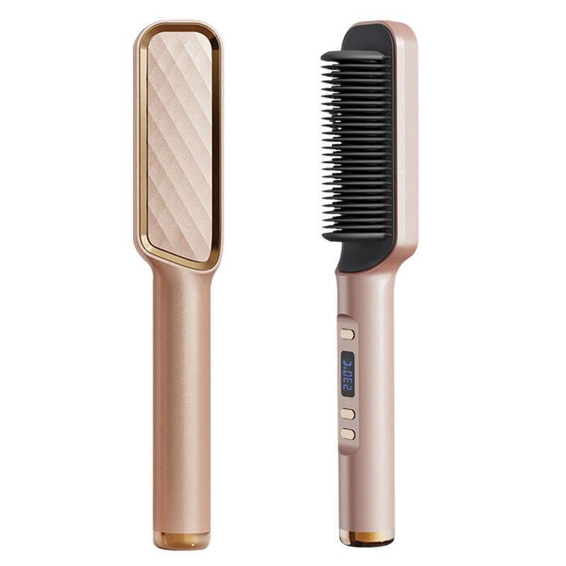 Easy To Portable Professional Salon Fast Heating Electric Brush Hair Straightener Comb