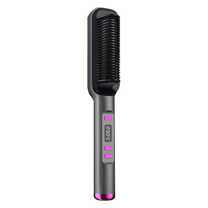 Easy To Portable Professional Salon Fast Heating Electric Brush Hair Straightener Comb