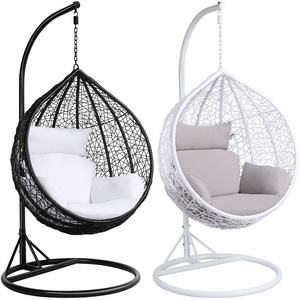 Hot Sales Wholesale Outdoor Bedroom Living Room Hotels Rattan Egg Swing Chair Detachable Hanging Balcony Swing Chair