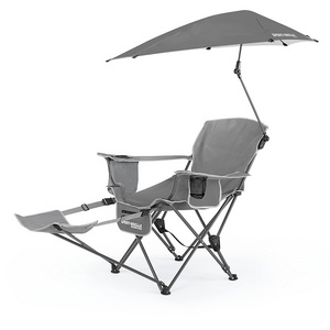 Custom Outdoor Aluminum Lightweight Portable Folding Lounge Camping Chair With Umbrella