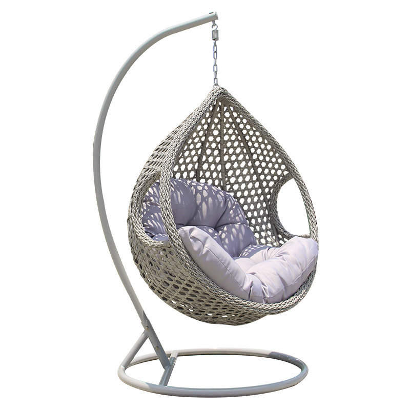 Hot Sales Wholesale Outdoor Bedroom Hotels Hanging Patio Rattan Swing Egg Chair With Stand