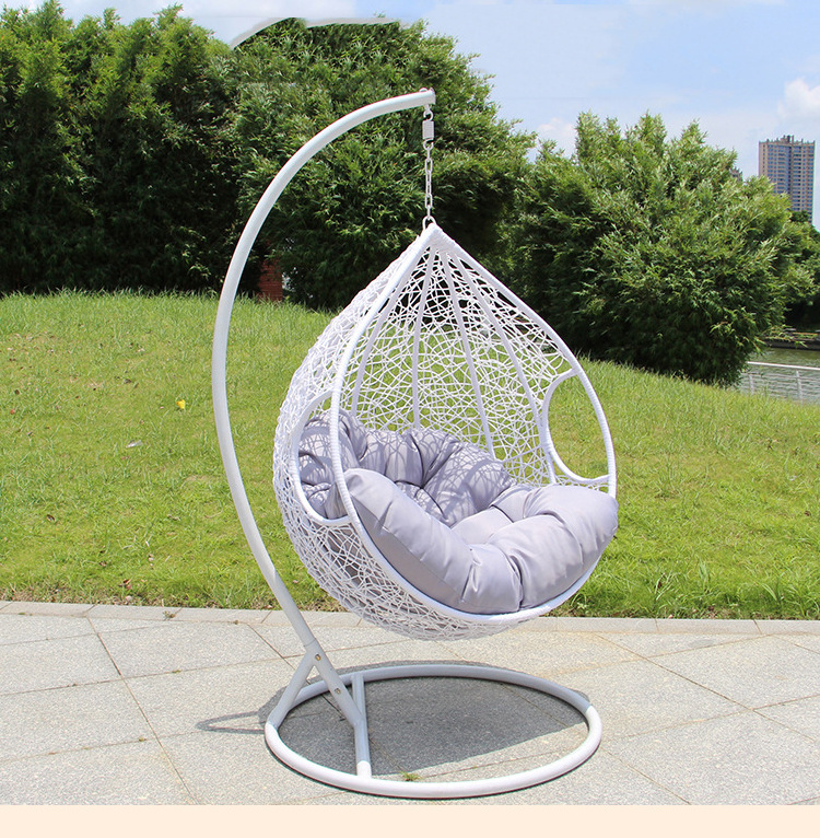 Hot Sales Wholesale Outdoor Bedroom Hotels Hanging Patio Rattan Swing Egg Chair With Stand