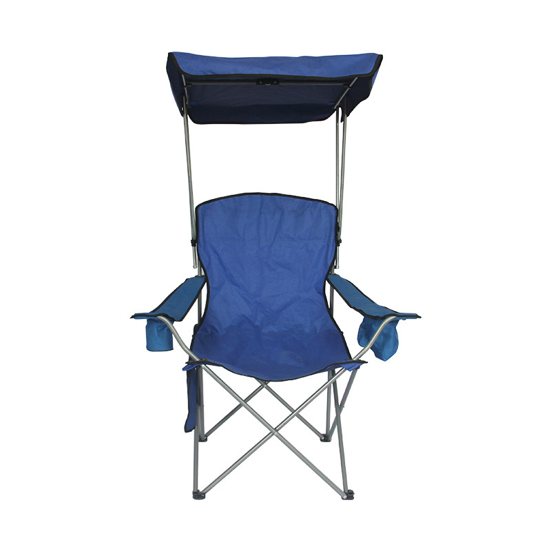 Custom Outdoor Modern Adult Portable Folding Camping Shade Beach Chair With Canopy