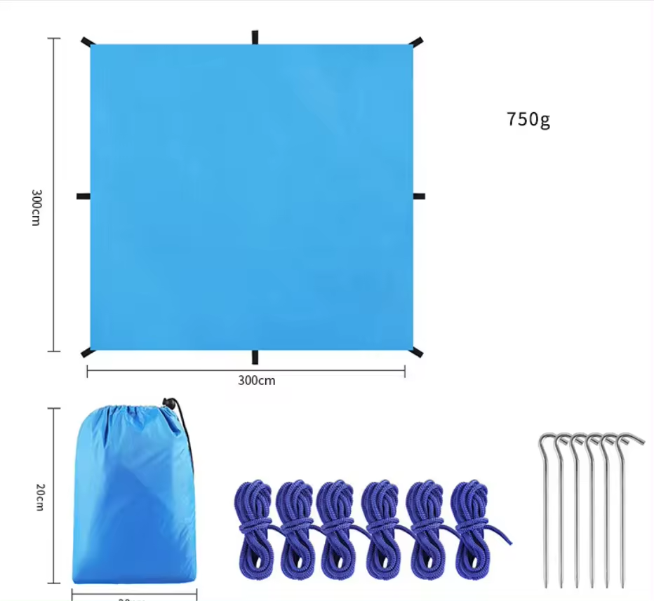 Wholesale Outdoor Folding Double Flat Tree Hanging Rain Fly Waterproof Portable Traveling Camping Hammock Tree Tent