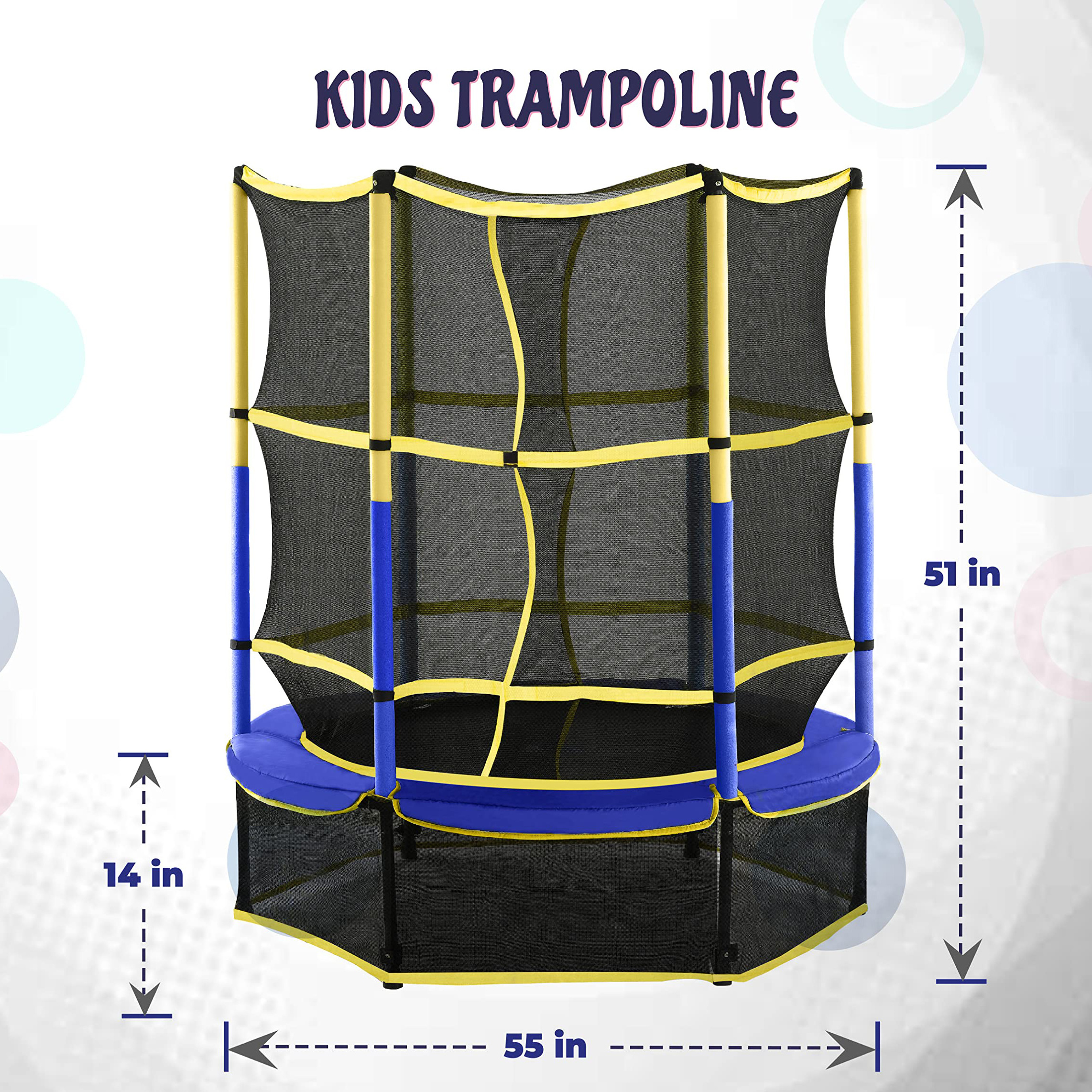 Indoor trampoline jumping fitness equipment foldable and adjustable trampoline for adult fitness exercise