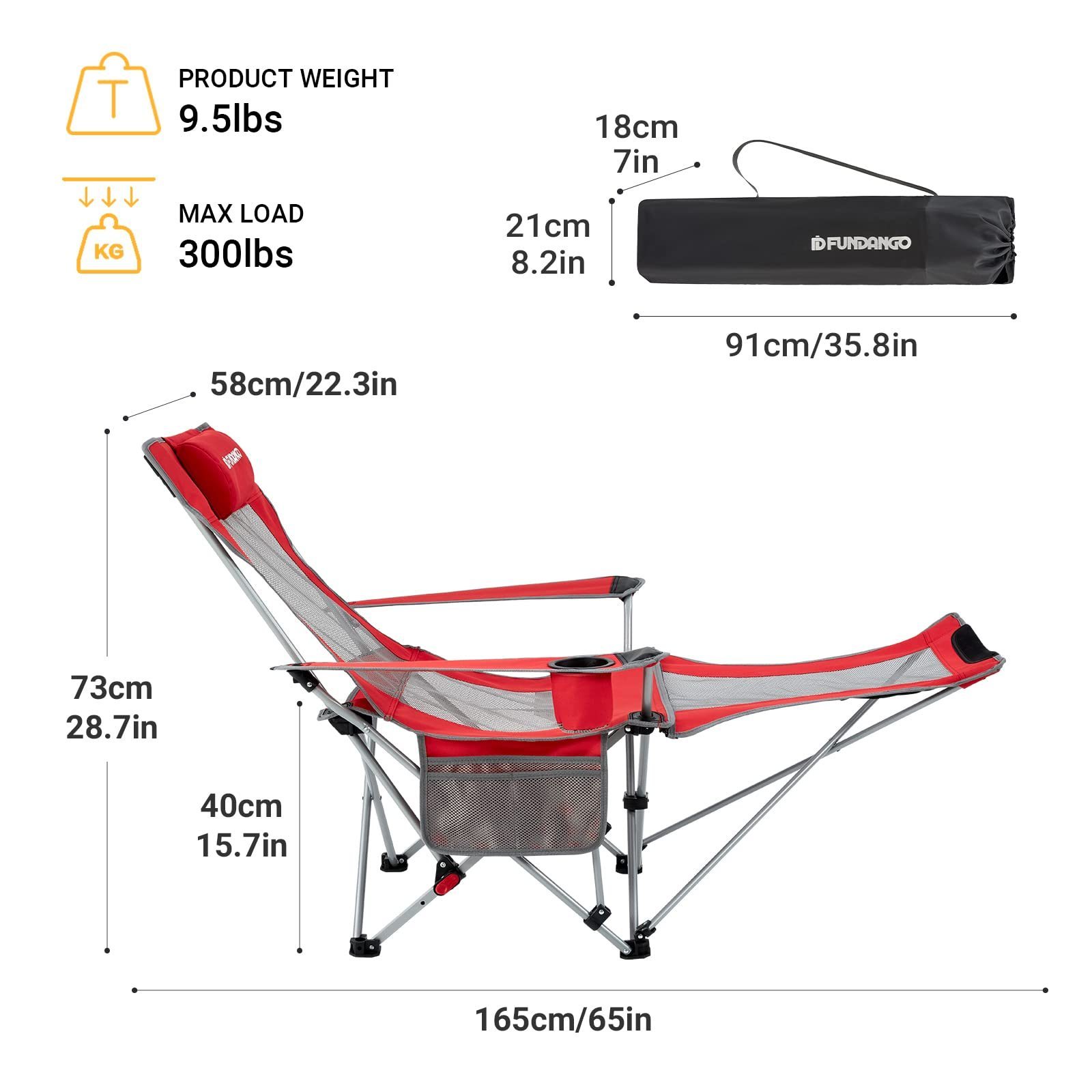 Nordic Outdoor Backyard Furniture Dining Chair Folding Lightweight Portable Camping Chair with Foot Rest