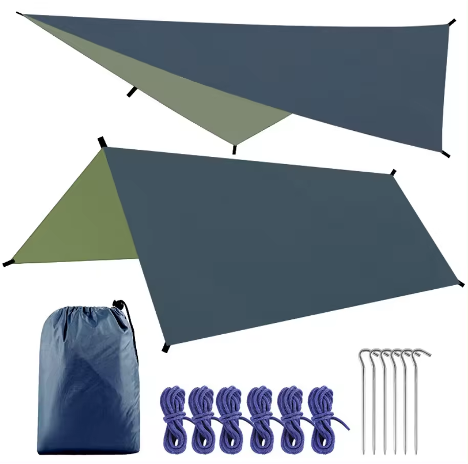 Wholesale Outdoor Folding Double Flat Tree Hanging Rain Fly Tarp Waterproof Camping Hammock Tree Tent