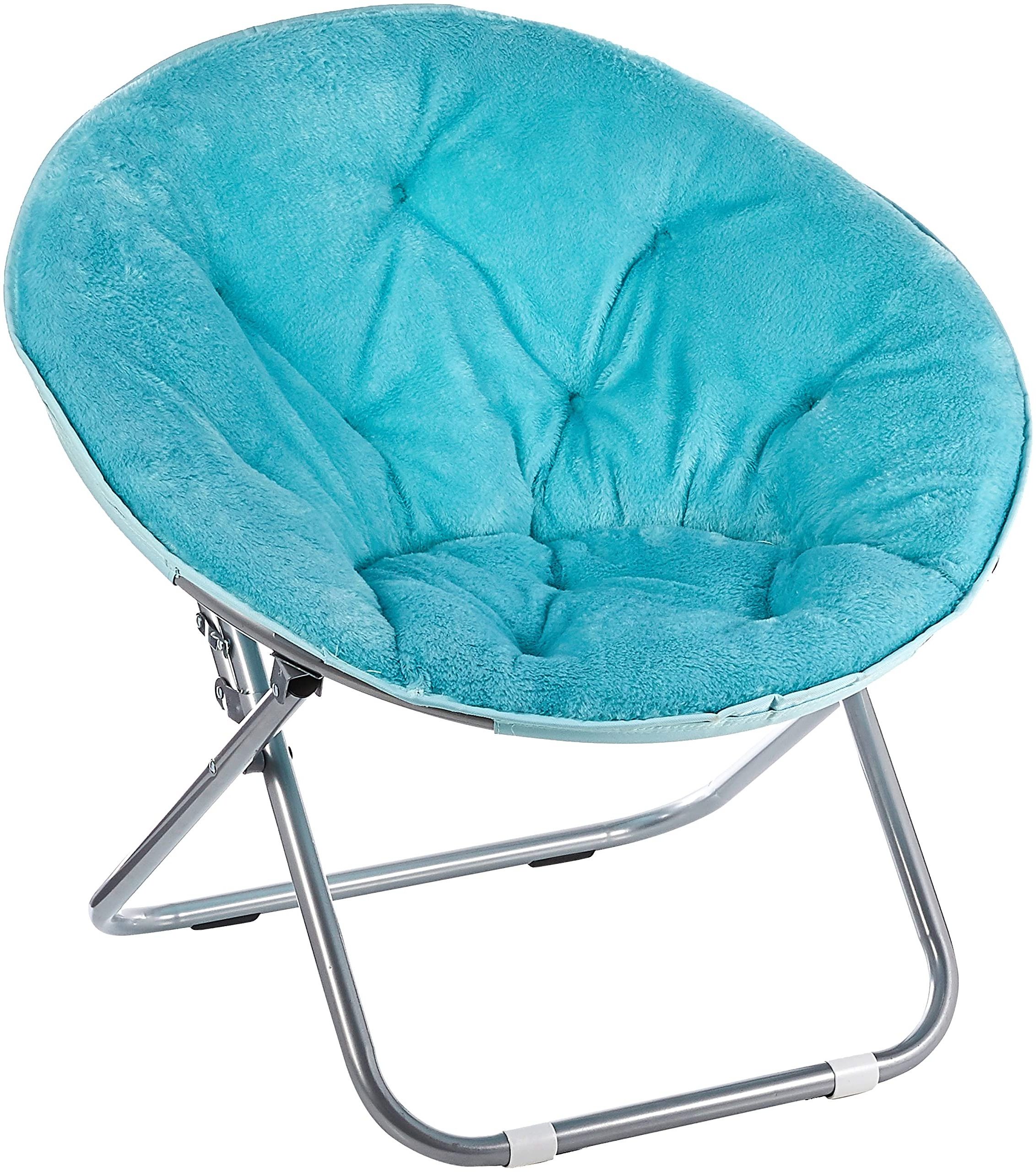 Wholesale Modern Folding Round Padded Moon Saucer Camping Chair For Home Living Room