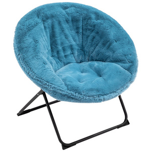 Wholesale Modern Folding Round Padded Moon Saucer Camping Chair For Home Living Room