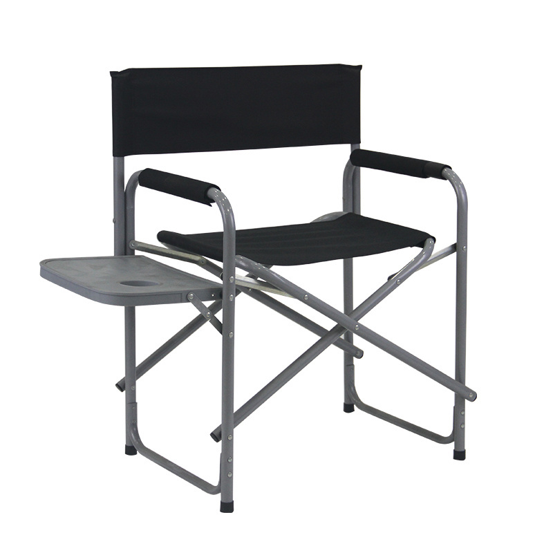 Wholesale Customized Outdoor Relax Steel Portable Lawn Folding Director Chair With Side Table