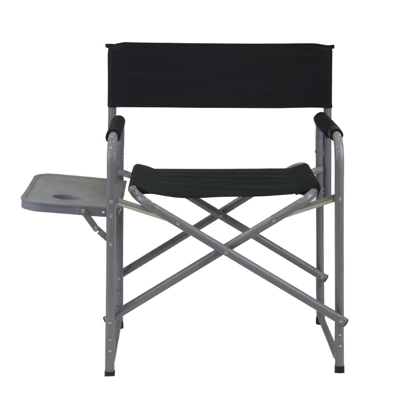 Wholesale Customized Outdoor Relax Steel Portable Lawn Folding Director Chair With Side Table