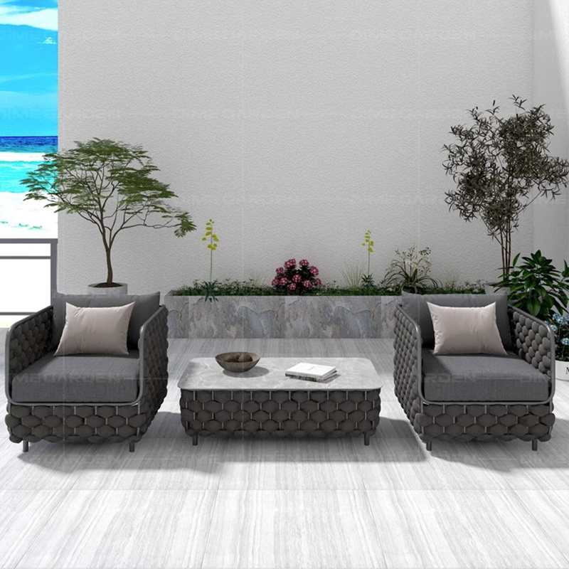 Wholesale Outdoor Home 4 Piece Luxury Corner Sofa Leisure Conversation Garden Rattan Patio Furniture Set