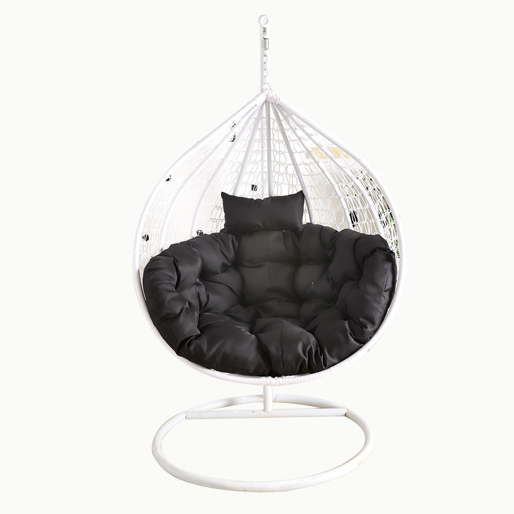 Outdoor Furniture Egg Chair Garden Indoor Wicker Rattan Adult Patio Removable Hanging Egg Swing Chair with Metal Stand