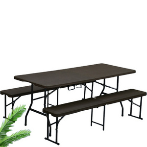 Factory Price Camping Table And Folding Bench Durable Rectangular Patio Table For Outdoor