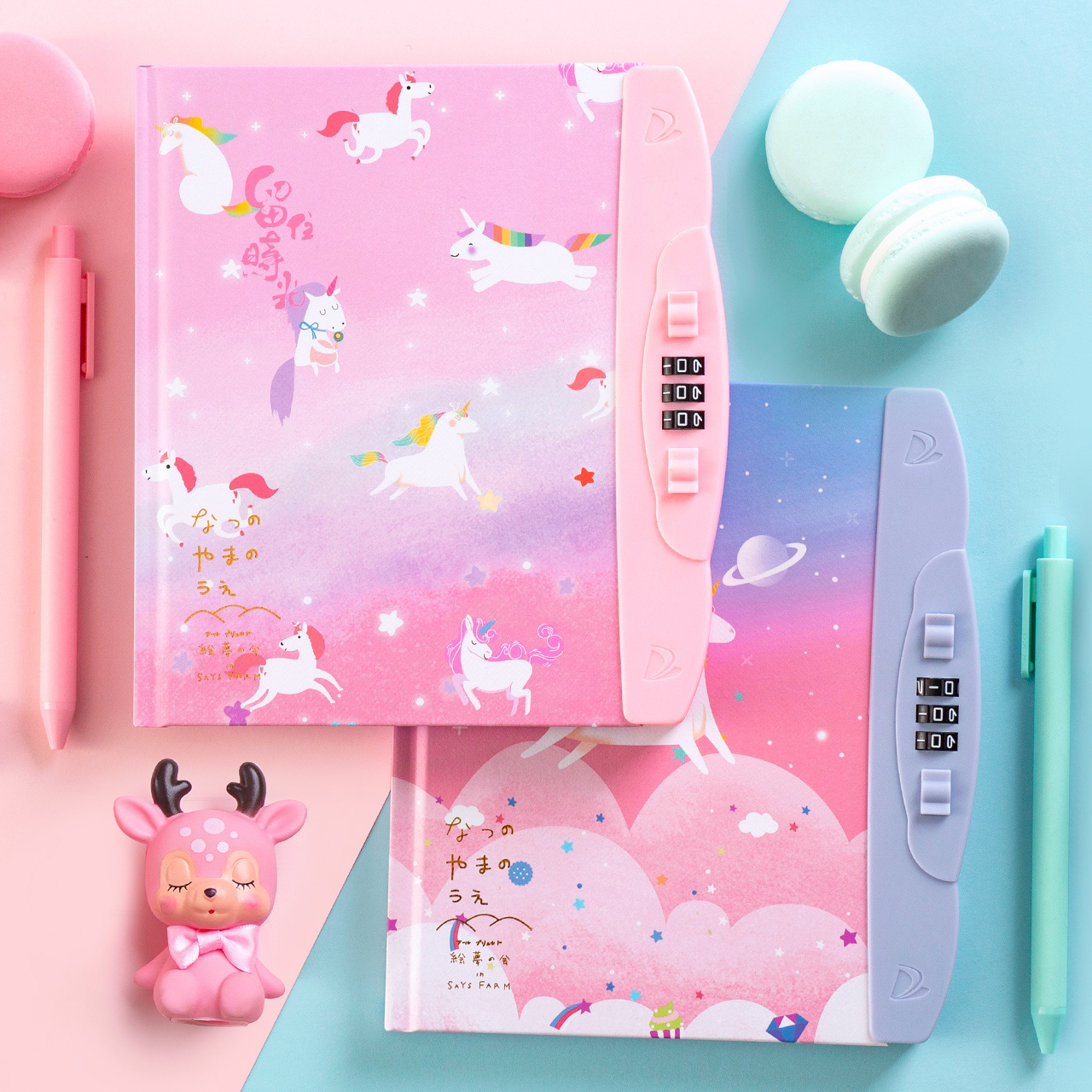 2022 2023 Cute Journal Planner Customize Kids Notebook Unicorn Diary With Lock