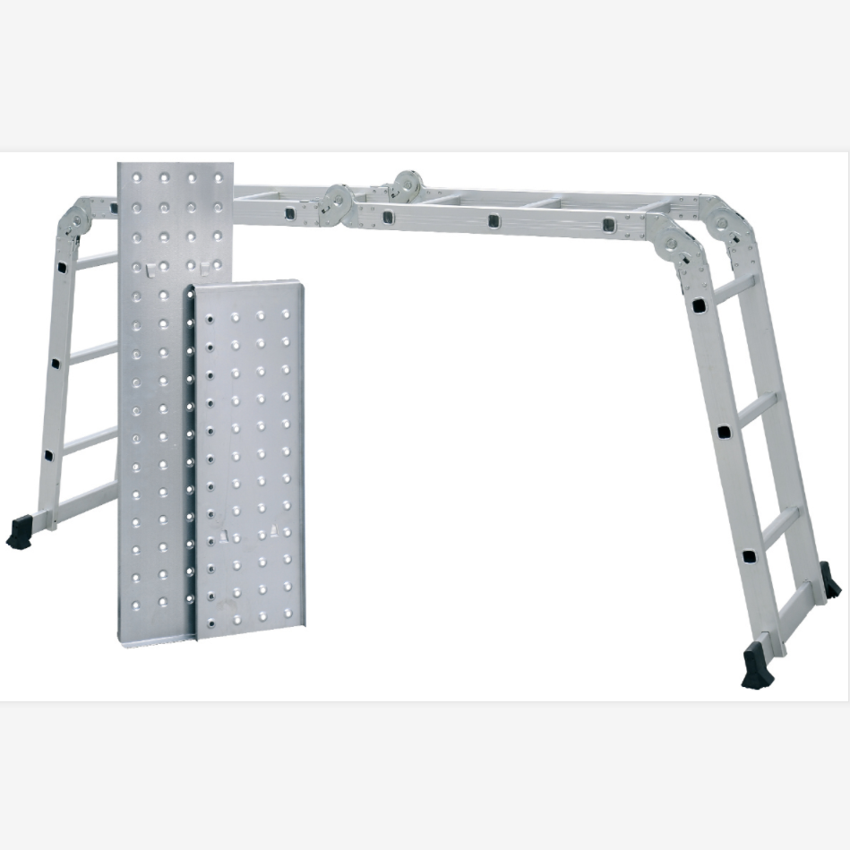 Multifunction Platform Extension Step Ladders Portable Scaffold with Small Hinge 330LBS Capacity