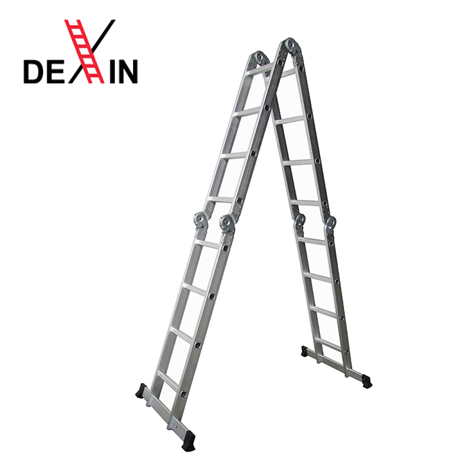 Multifunction Platform Extension Step Ladders Portable Scaffold with Small Hinge 330LBS Capacity