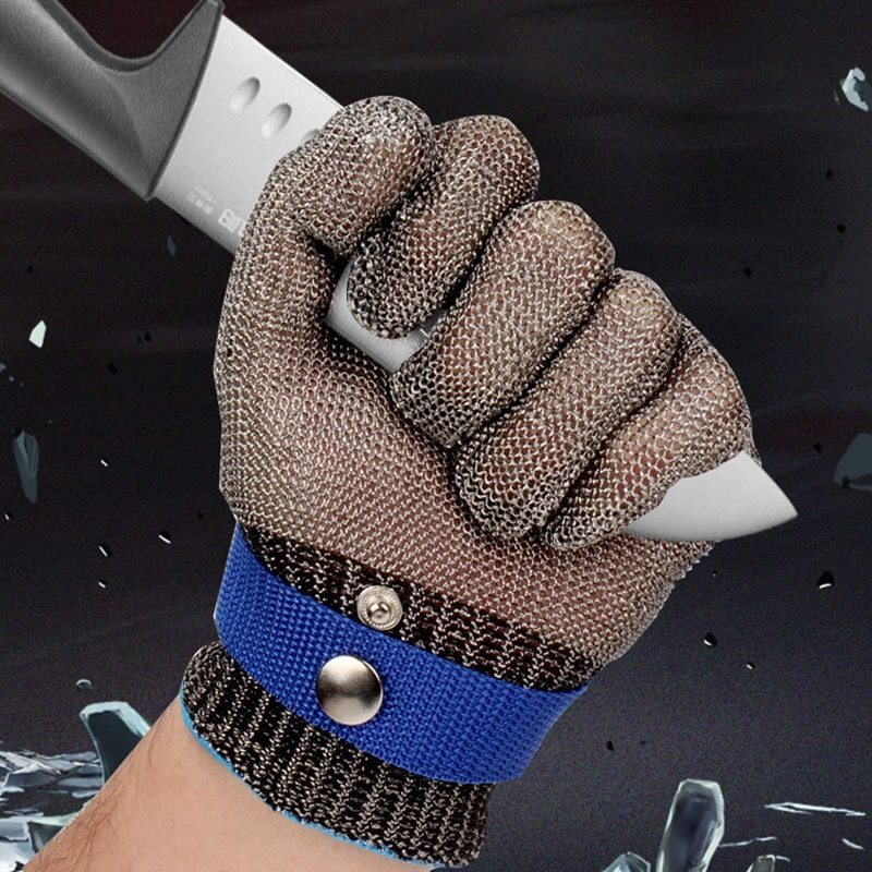 Anti Cutting Stainless Steel Meat Gloves Mesh Metal Wire Durable Butcher Gloves Cut Resistant Safety Working Glove