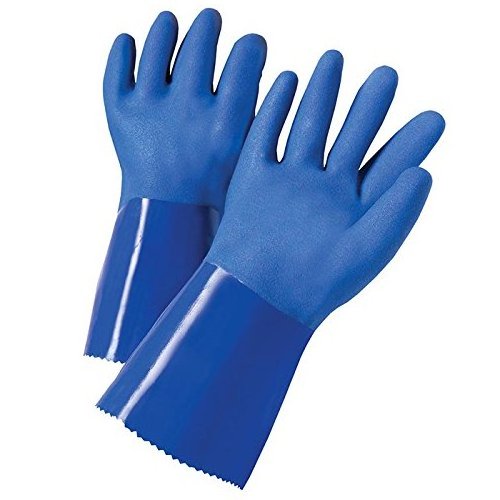 Oil Resistant Gloves Rubber Coated Waterproof PVC Chemical Resistant Gloves