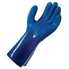 Oil Resistant Gloves Rubber Coated Waterproof PVC Chemical Resistant Gloves