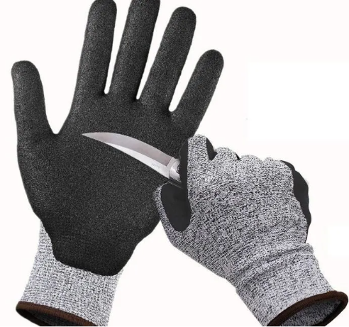 Anti-Abrasion HPPE Nitrile Palm Coated Anti Cutting Waterproof Anti-oil Non-slip Safety Working Mechanic Gloves