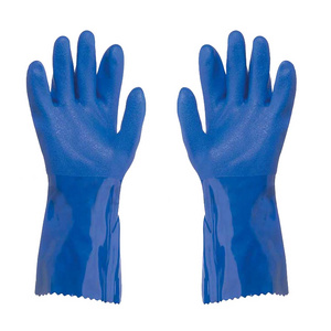 Oil Resistant Gloves Rubber Coated Waterproof PVC Chemical Resistant Gloves