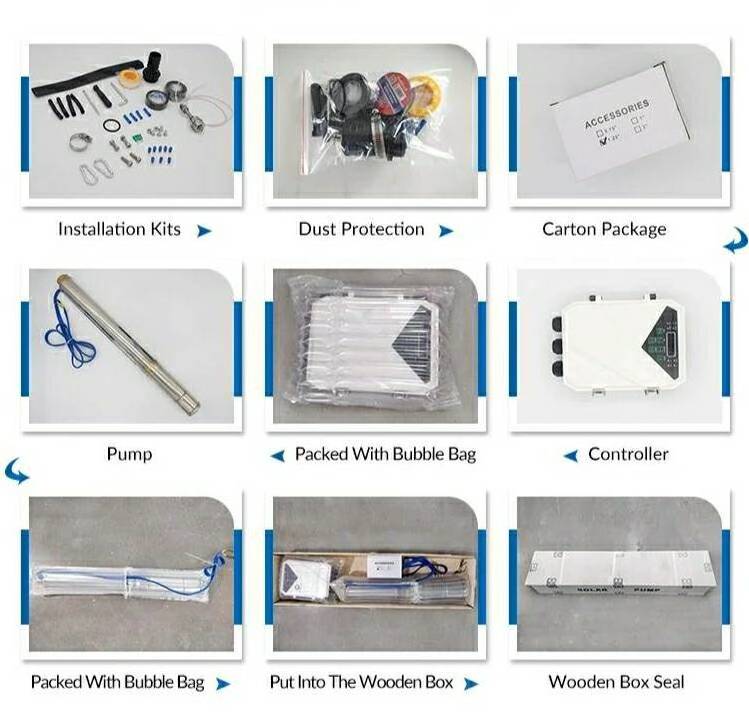 3inch dc submersible well solar water pump for agriculture