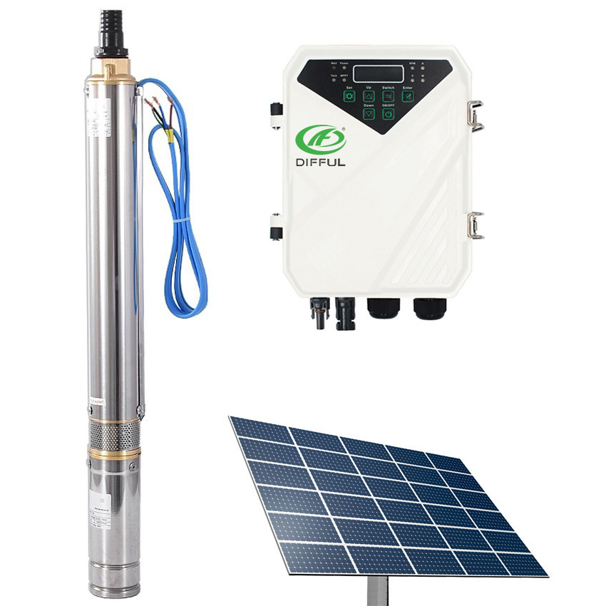 3inch dc submersible well solar water pump for agriculture