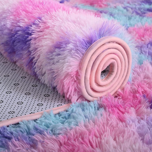 High quality Soft Rainbow Area Rugs Fluffy Girls Bedroom Rugs Princess Rug Cute Colorful Carpet for Kids