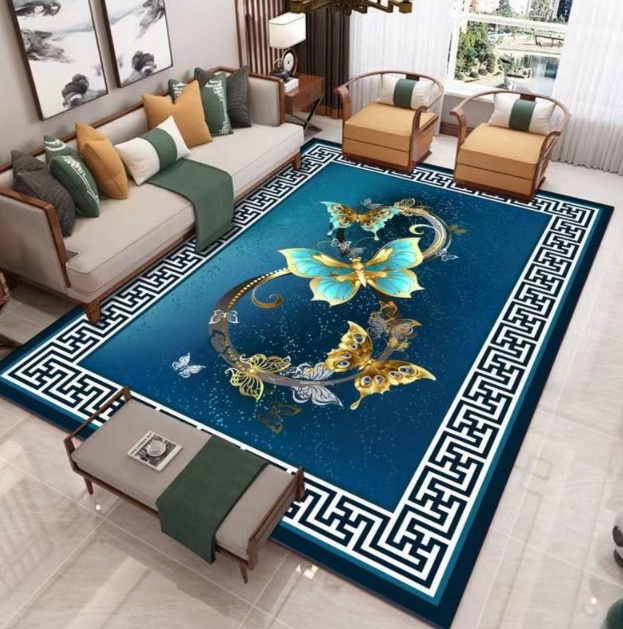 most popular non slip living room carpet chinese carpets and area rugs customized design plush crystal velvet carpet