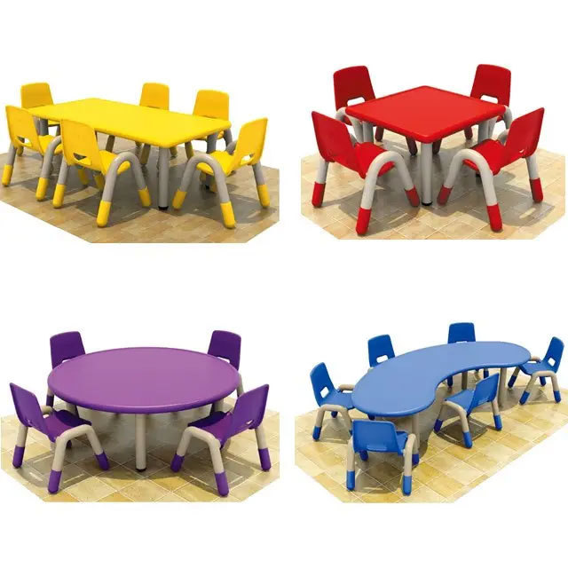 Primary School Student Chair and Table Set Plastic Study Reading Table Modern Furniture Party Children Nursery Kindergarten Kids