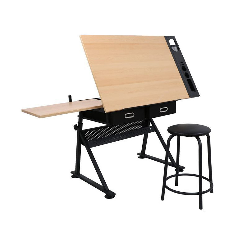 DJA School Furniture Wooden Height Adjustable Artist Student Architect Drawing Desk Drafting Table office school drawing table