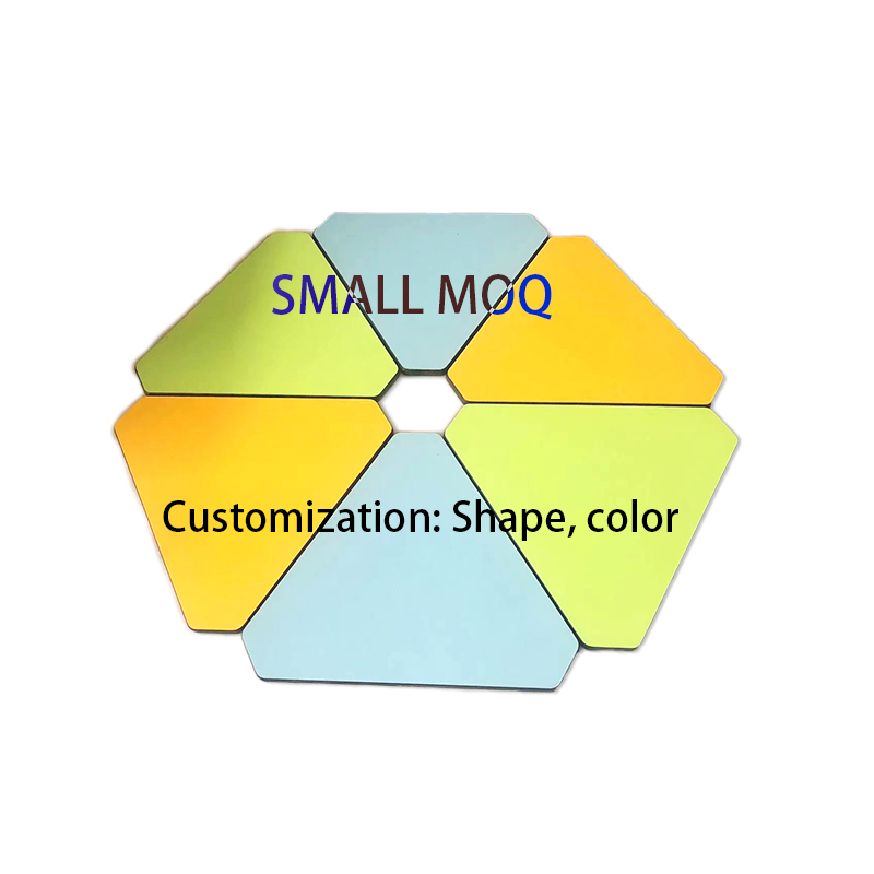 Modern table top MDF laminated wood table top square to round table top PU edge / armor edge /Spray Polyurethane Edge