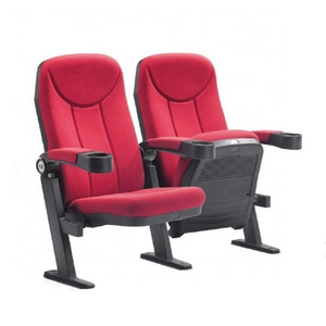 DJA Factory Wholesale Folding Cinema Chair Theater Seat Auditorium Movie Cinema Theater Chair With Cup Holders