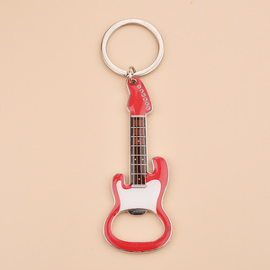 Creative Personality Guitar Shape Bottle Opener  keychain Metal Material