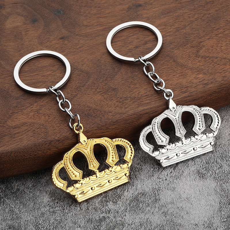 High Quality Wholesale  Creative Crown Keychain Metal Tiara Shaped Custom Zinc Alloy Keyring