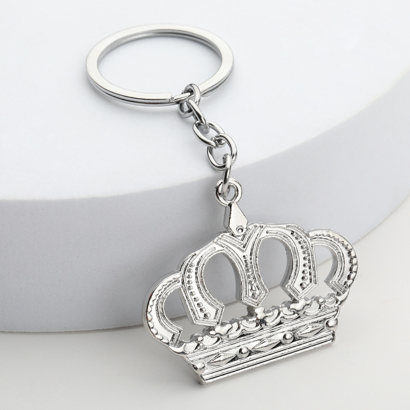 High Quality Wholesale  Creative Crown Keychain Metal Tiara Shaped Custom Zinc Alloy Keyring