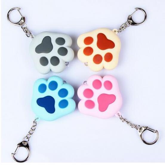 Factory Price Cartoon Figure Cute Cat Paw Feet Sound Light Led Flashlight Key Ring Pendant Keychain