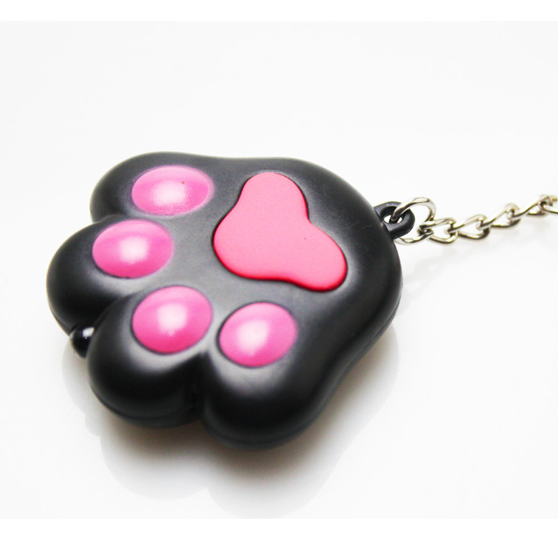 Factory Price Cartoon Figure Cute Cat Paw Feet Sound Light Led Flashlight Key Ring Pendant Keychain