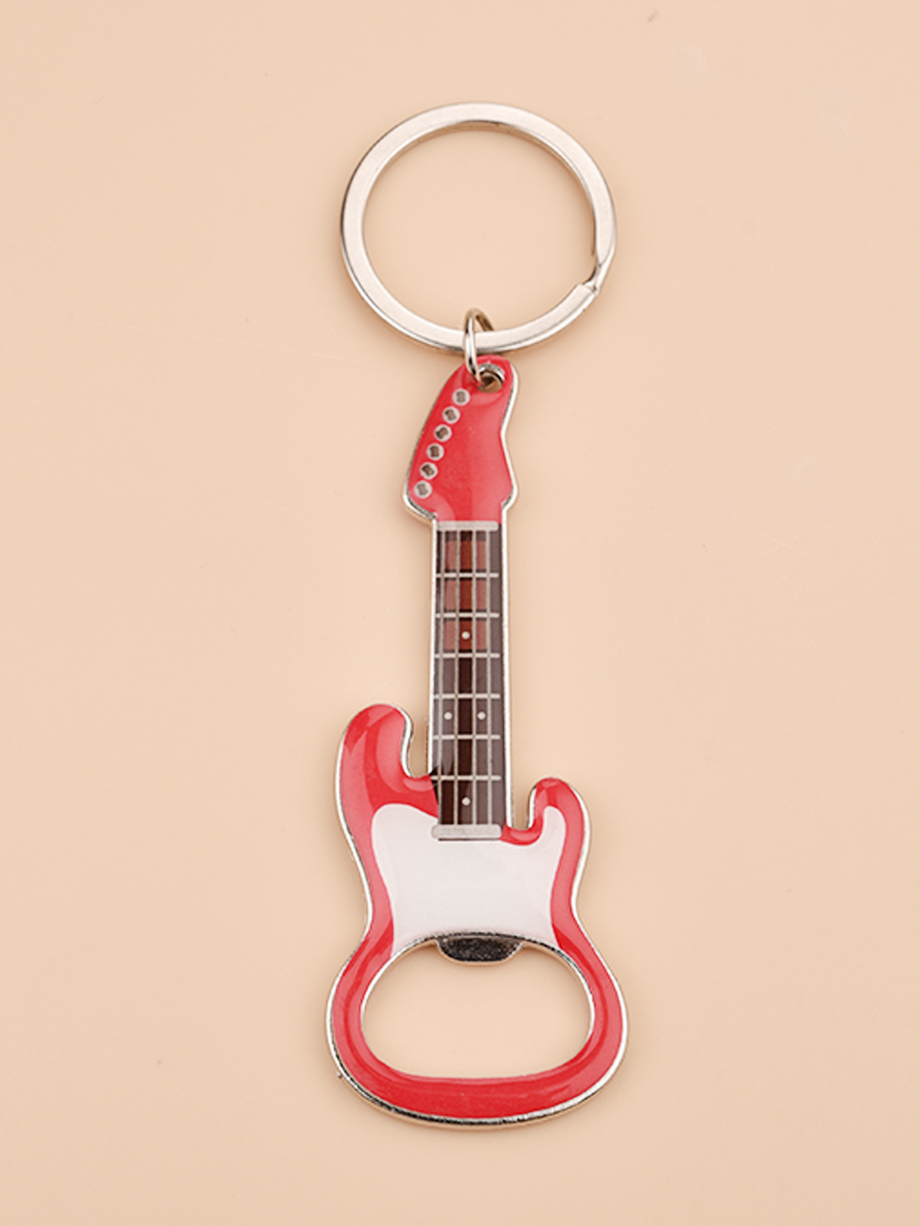 Creative Personality Guitar Shape Bottle Opener  keychain Metal Material