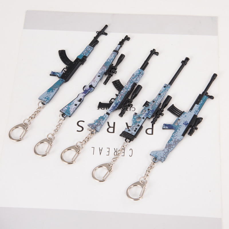 Wholesale Custom gift Mini Gun Model Metal Craft Promotional Keychains  98k AWM gun keychain weapon keychain