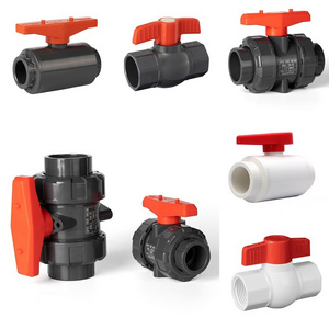 China Factory Prices Manufacturer High Quality Dark Grey UPVC SCH80 Simple ball valve upvc ball valves