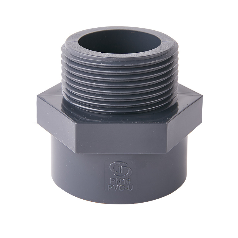 Plastic Water Connection Rubber Joint PVC Male Thread Adapter Pipe Fittings Male Adapter pipe fitting PVC