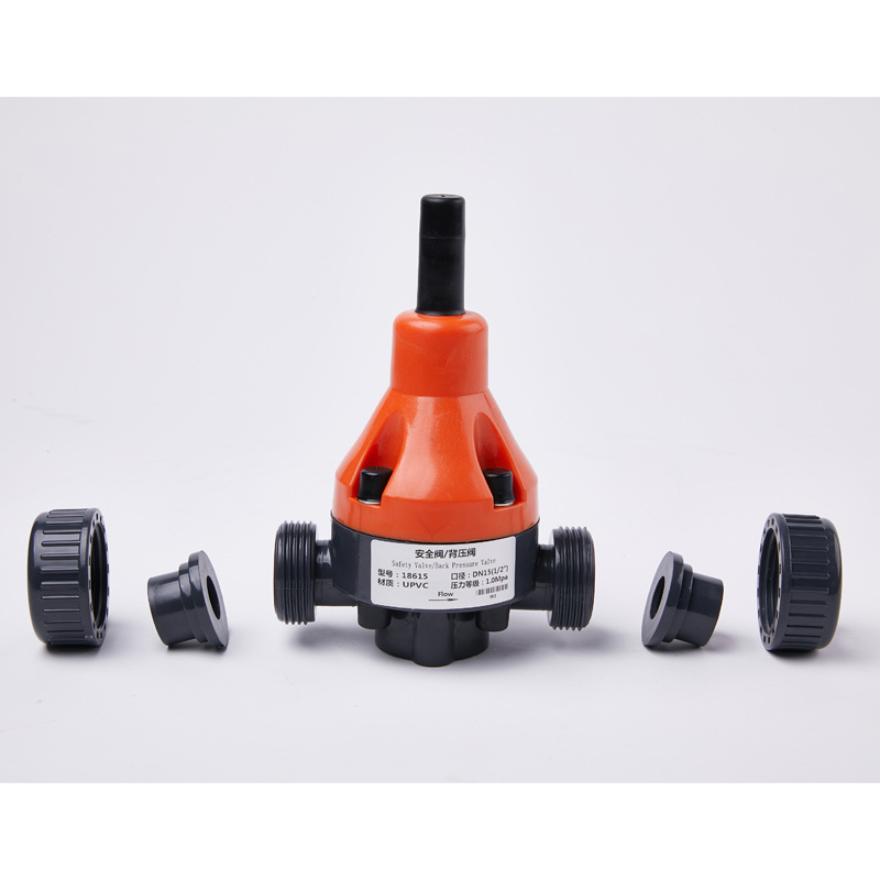 Pvc Plastic Regulator Back Pressure Safety Relief Valve For Dosing Metering Pumps