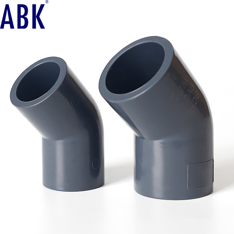 Pipe Fittings and Prices Dark Grey pipe and fittings pvc elbow pipes Hot Sale High Quality  Manufacturer  UPVC SCH80 PVC Fitting