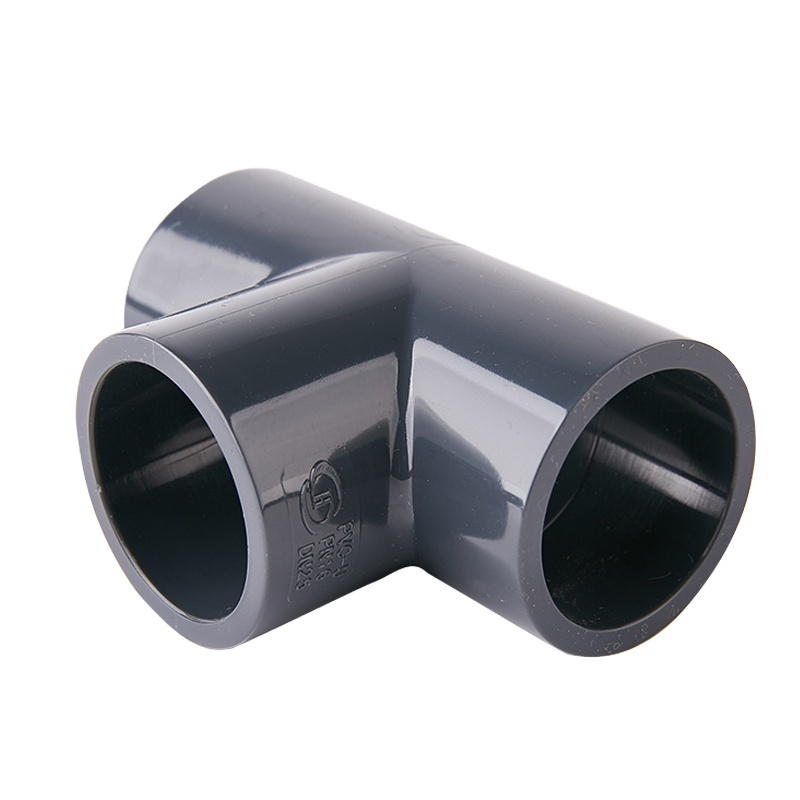 PVC water supply and drainage plastic plastic fittings  Tee pipe pvc fittings for plumbing