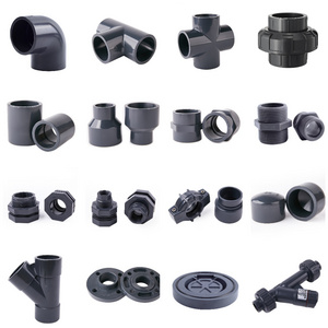 PVC water supply and drainage plastic plastic fittings  Tee pipe pvc fittings for plumbing